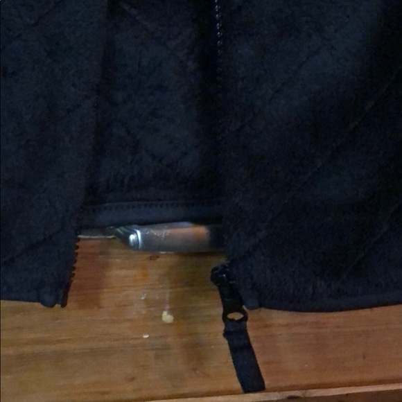 Black thick velour vest zip up with pockets - Picture 5 of 8